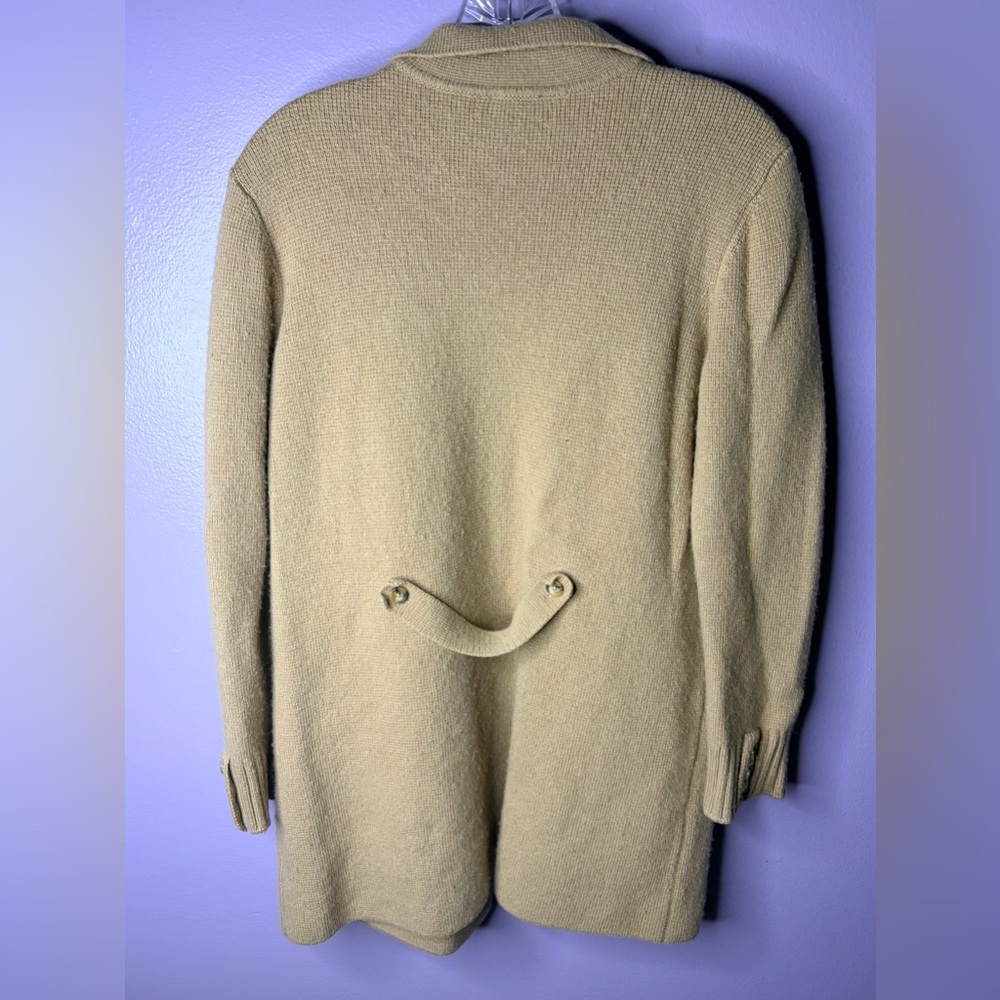 Talbots Beige Wool Blend Long Cardigan‎ L Minimal Classic Old Money - Picture 5 of 7